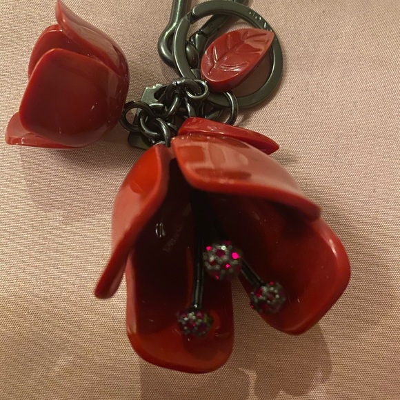 Coach Tea-rose Key Fob - Picture 4 of 6